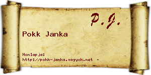 Pokk Janka névjegykártya